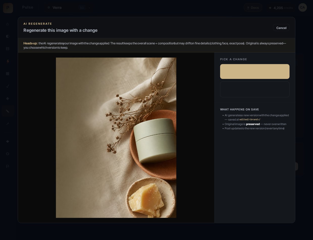 AI Regenerate modal with both tools visible